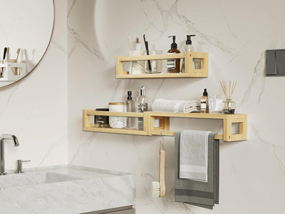 Upgraded Thick Floating Shelves - Multi-Use Wall-Mounted Bookshelves for Kids and Nursery, Ideal