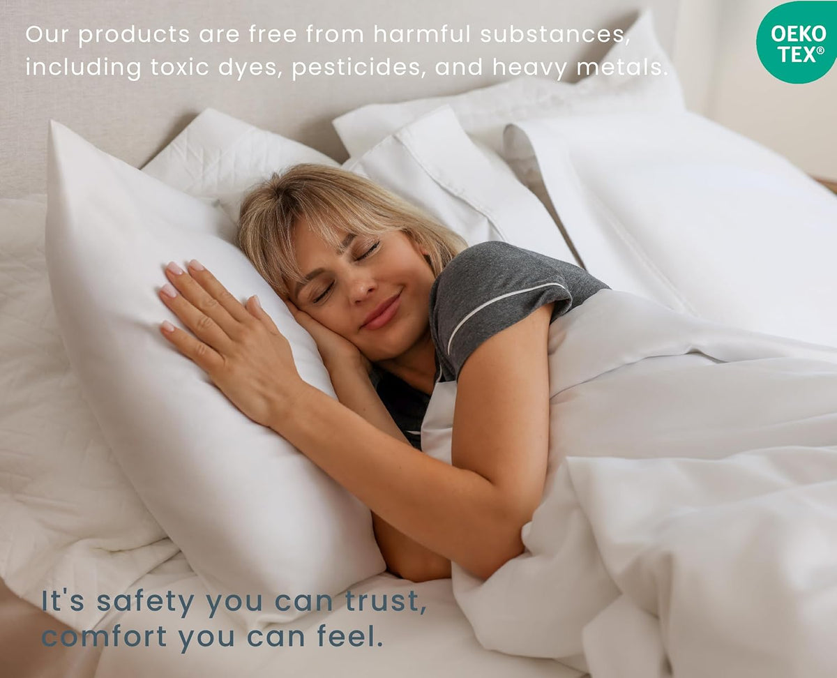 Threadmill Soft Bed Pillows Standard Size Set of 2 | Down Alternative Cooling Bed Pillow for