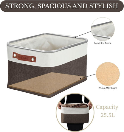 DECOMOMO Storage Bins Fabric Storage Baskets for Shelves, Linen Closet Organization Toys Nursery