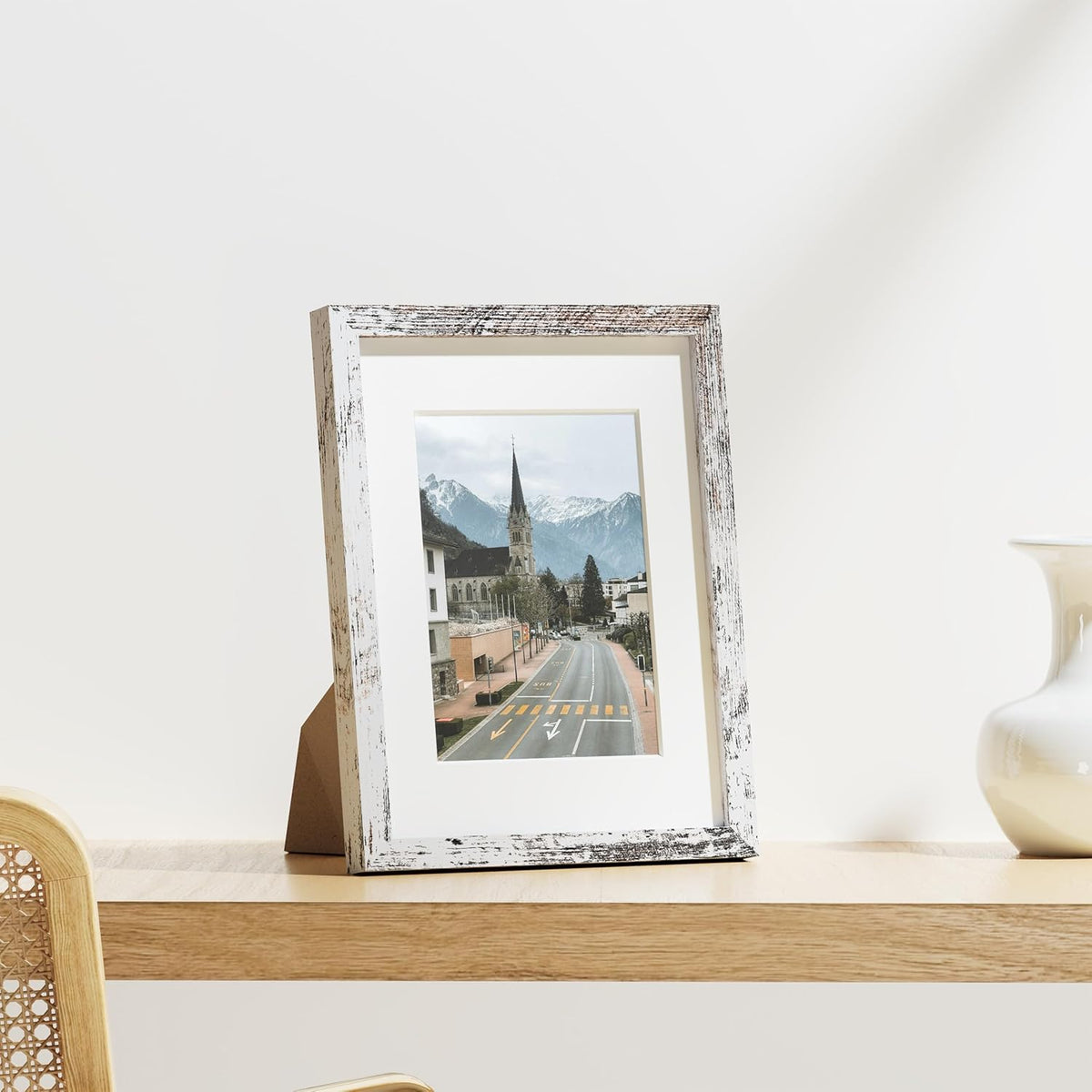 Vittanly 8.5x11 Picture Frames Set of 9, Shatter Resistant Plexiglass, Display 6x8 Pictures with