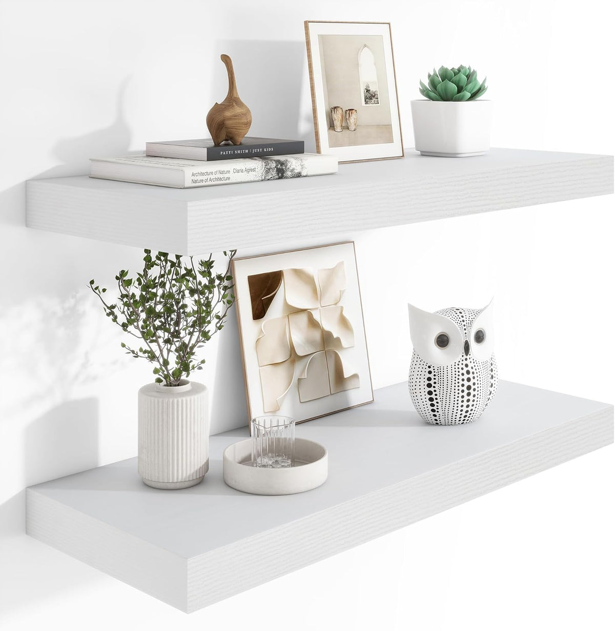 Heimlove 12" Deep Floating Shelves, 36 x 12 Inch Wall Mounted Long Floating Shelf with Invisible