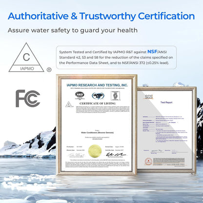 Waterdrop G3P600 Reverse Osmosis System, 8 Stage Tankless Reverse Osmosis Water Filter, NSF/ANSI 42