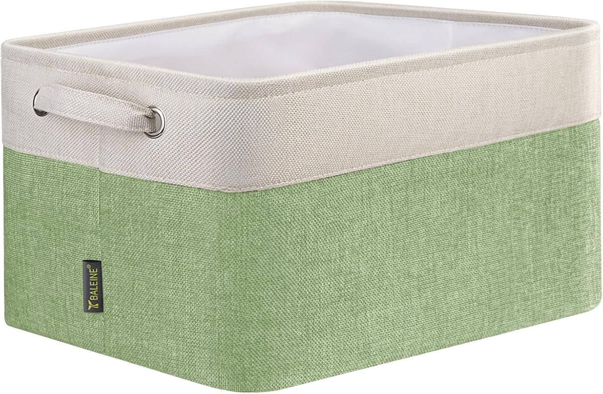 BALEINE 1 Pack Fabric Storage Bins for Shelves, Linen Storage Baskets for Organizing, Decorative