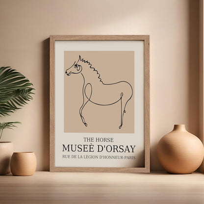 Poster Master Vintage Poster - Retro Minimalist Print - Gift for Artist, Friend - Horse, Line
