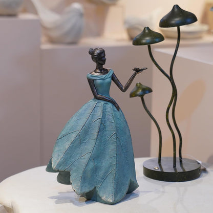 Guichifun Fairy Statue Collection Home Decoration - Leaf Angel Girls with Dragonfly Resin Home