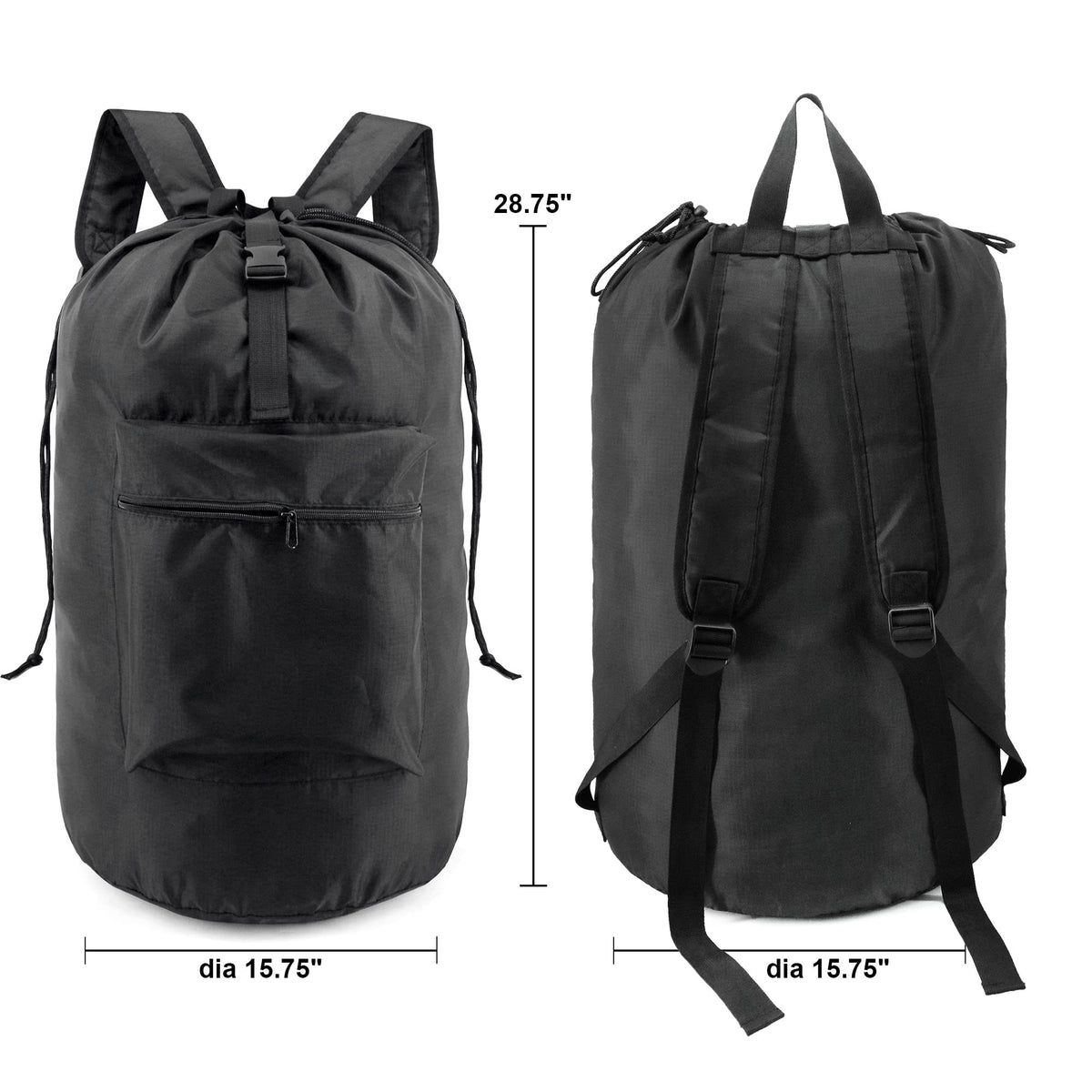 BeeGreen Laundry Bag Backpack w Adjustable Shoulder Straps College Dorm Essentials w Drawstring