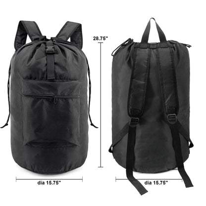 BeeGreen Laundry Bag Backpack w Adjustable Shoulder Straps College Dorm Essentials w Drawstring