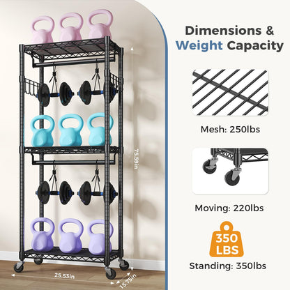 OLIXIS Clothes Rack Heavy Duty Adjustable Garment Clothing Rack with Wheels, Rolling Metal