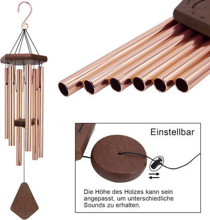 Memorial Wind Chimes for Outside, Wind Chime Outdoor Deep Tone, Sympathy Wind-Chime Personalized