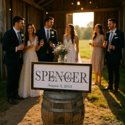 personalized wedding sign custom wedding sign marriage ceremony decorations Newlywed gifts