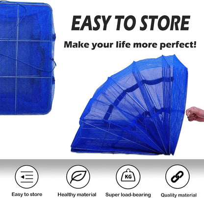 Drying Rack 6 Layers Folding Fish Mesh, Foldable Nylon Netting, Hanging Drying Fish Net, for Shrimp
