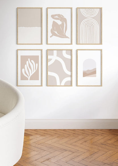 Haus and Hues 20x30 Natural Oak Wood Picture Frames Set of 25 - Premium Bulk Picture Frames 20x30