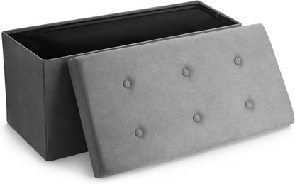 Sorbus Storage Ottoman Bench – Collapsible/Folding Bench Chest with Cover – Perfect Toy and Shoe