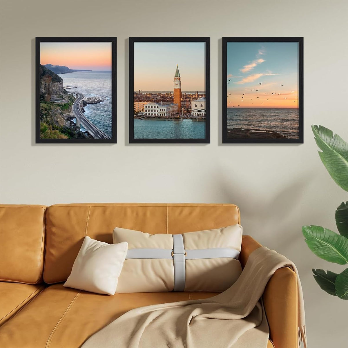 Vittanly 12x16 Picture Frames Set of 9, Shatter Resistant Plexiglass, Display 11x14 Pictures with