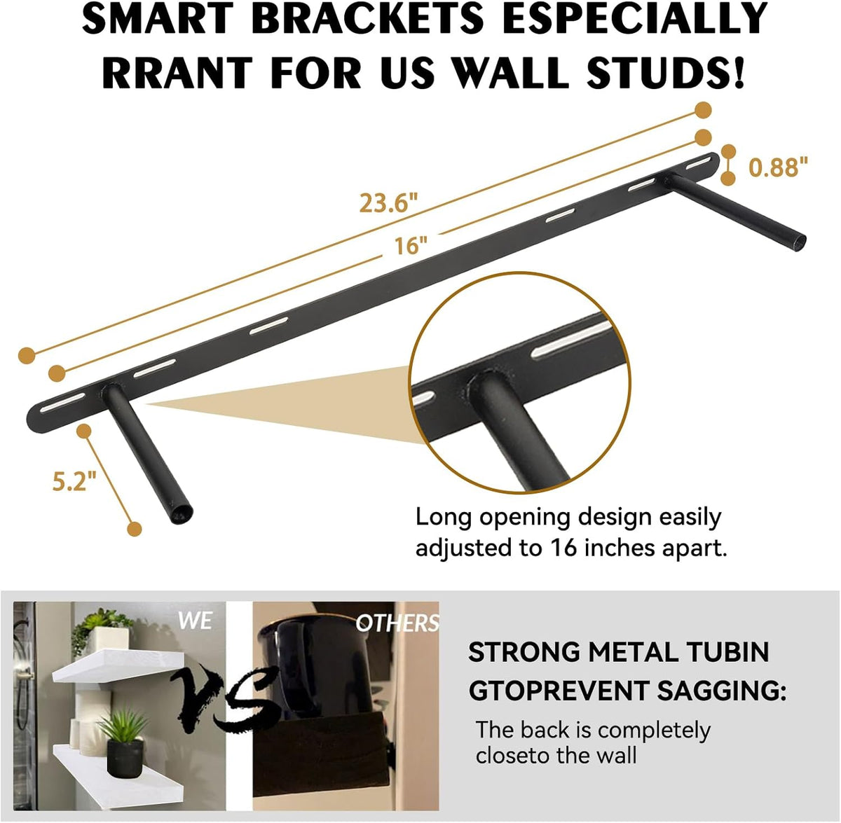 BGMG Wood Floating Shelves 36 inch Long, Wide Rustic Wooden Wall Shelves for Bathroom Living Room