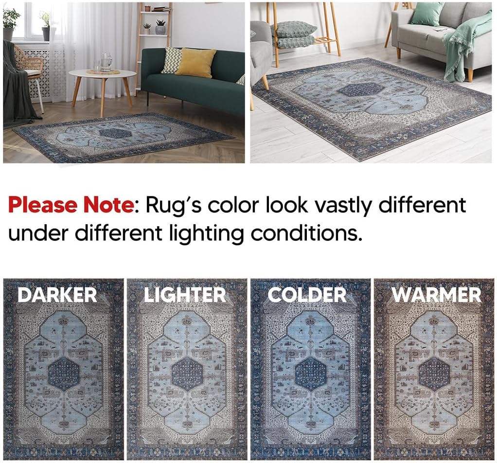Keen Home Design 3x5 Rug - Machine Washable Entry Rug with Non-Slip Backing, Ideal for Enteryway
