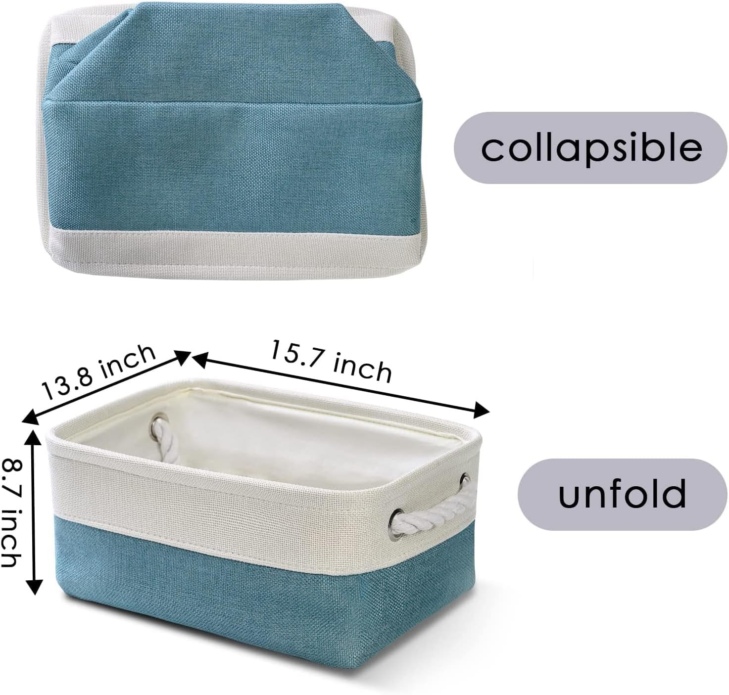Organization and Storage Basket for Organizing - 12X8X5.2 inch 6 Pack Fabric Cube Storage Bin