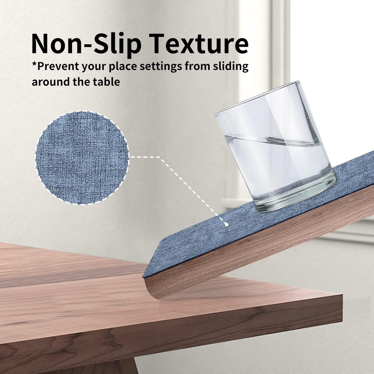 Maxpearl Faux Leather Placemats Set of 6 - Waterproof - Wipe Clean - Heat Resistant - Anti Slip