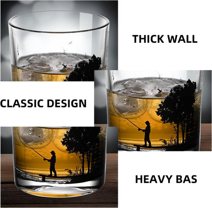 Old Fashioned Whiskey Glasses, Stemless Wine Glasses with Gift Box, 10Oz Rocks Glass for Scotch