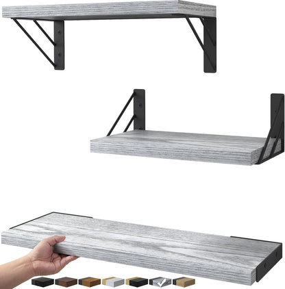 BAYKA Wall Shelves for Bedroom Decor, Floating Wall Shelves for Living Room Kitchen Storage, Wall