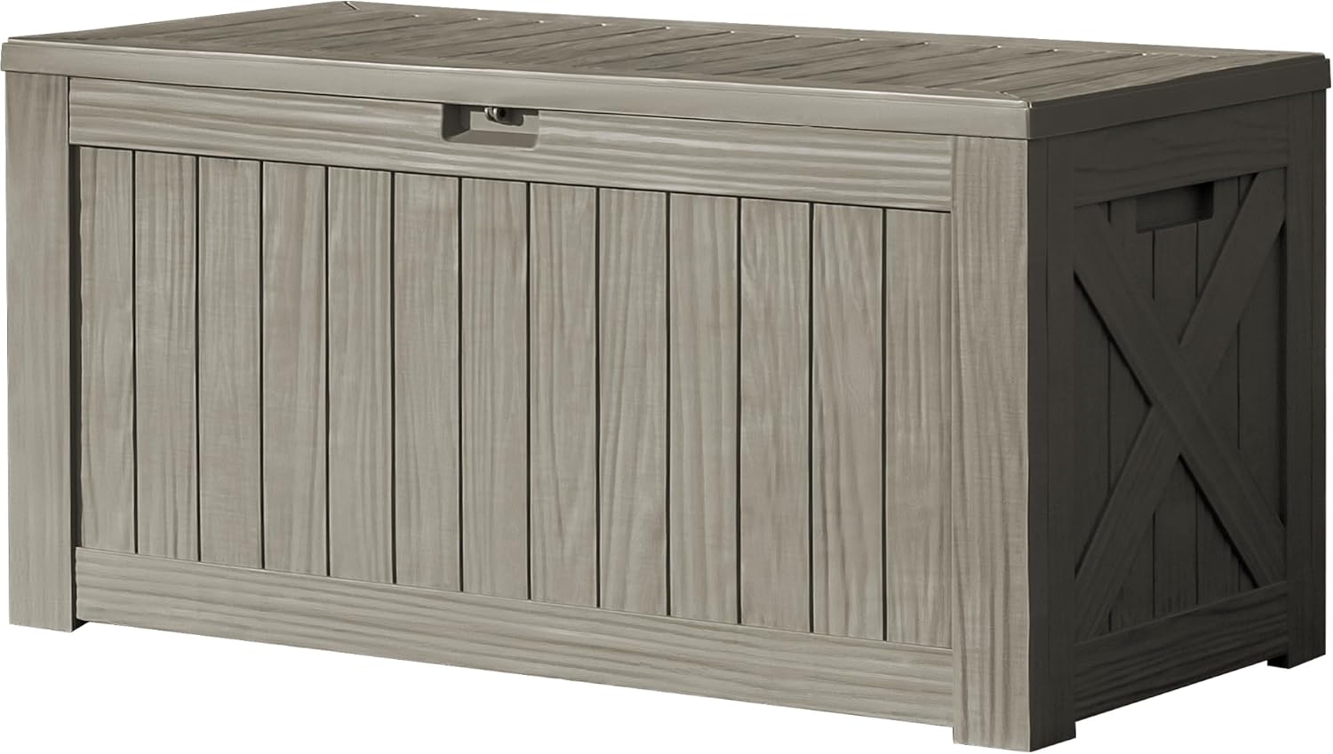 Devoko 120 Gallon Deck Box Resin Outdoor Storage Box Waterproof for Patio, Large Outdoor Storage