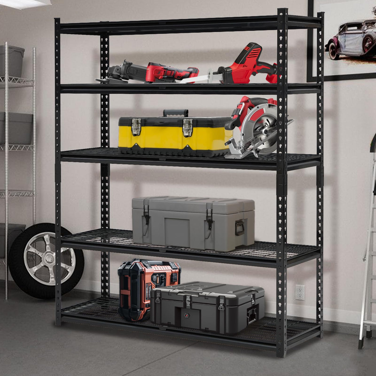 EliteEdge Heavy Duty Garage Shelving Units,5-Tier Adjustable Storage Shelf