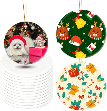 Sublimation Blanks Easter Ornaments Double Sided, 12pcs Sublimation Ornament Blanks Bulk