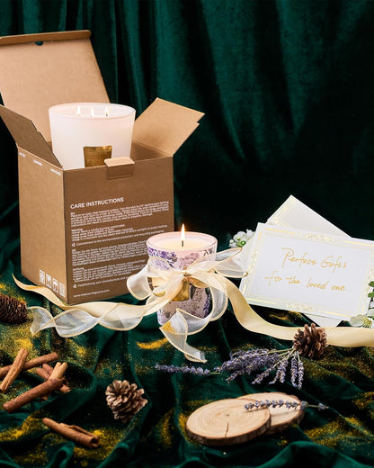 M&SENSE Creamy Vanilla Pie Scented Natural Soy Wax Candle, 14.1oz 60 Hours Long Lasting Slow