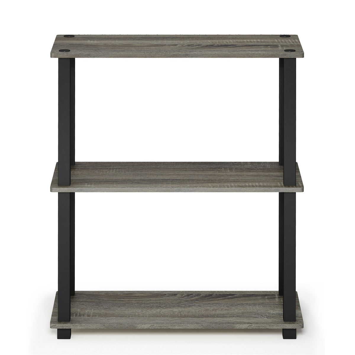 Furinno TURN-S-TUBE Storage Shelves, 3-Tier Book Shelf, Corner Shelf, Toolless Open Shelves, for