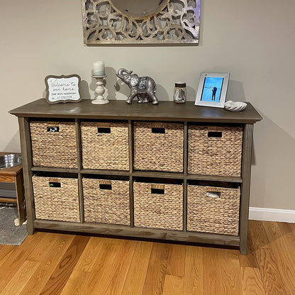 10.5 x 10.5 Storage Cubes – Water Hyacinth Wicker Baskets for Organizing, Wicker Storage Cubes