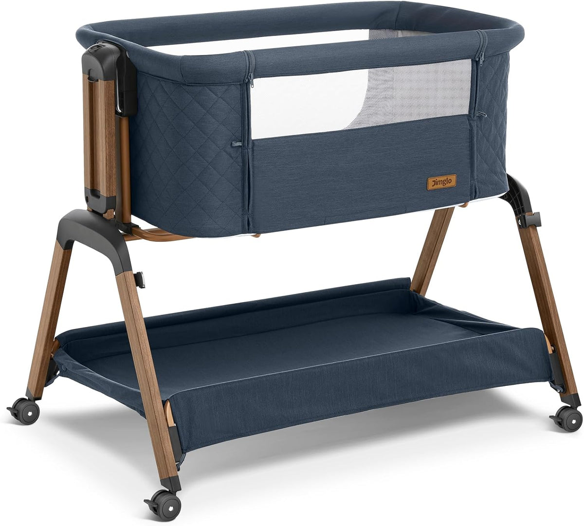 3 in 1 Baby Bassinet, Rocking Bassinets with Comfy Mattress and Wheels, Adjustable Height Bassinet
