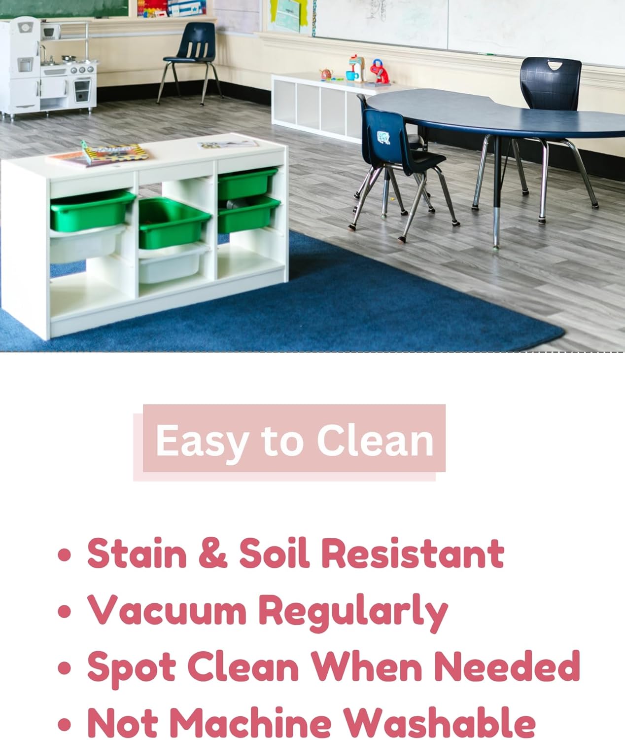 KOECKRITZ Soft and Colorful Kids Classroom Area Rugs (Passes Flammability Pill Test) Many Sizes and