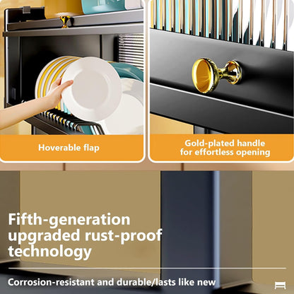 Kitchen sink rack dishwashing sink countertop dustproof cupboard storage multifunctional tableware