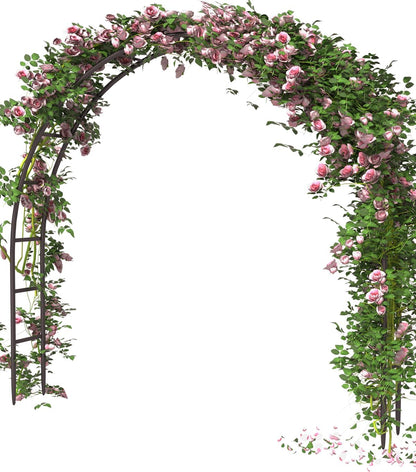 Queension Metal Arch Backdrop Stand 7Ft Wide 7.7Ft High, Wedding Arch Frame for Wedding