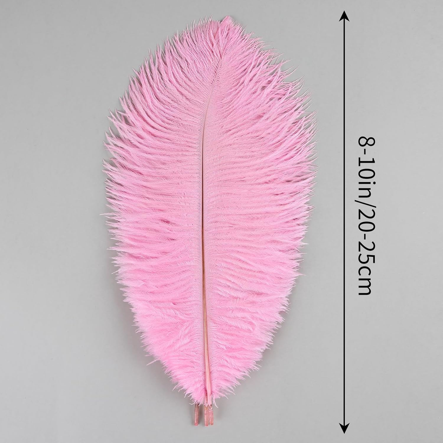 THARAHT Pink Ostrich Feathers 12pcs Natural Bulk 8-10Inch 20cm-25cm for Crafts Wedding Party