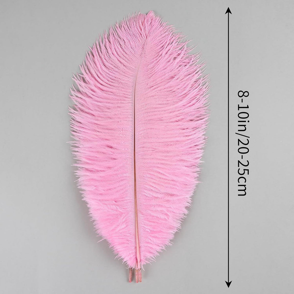THARAHT Pink Ostrich Feathers 24pcs Natural Bulk 8-10Inch 20cm-25cm for Crafts Wedding Party
