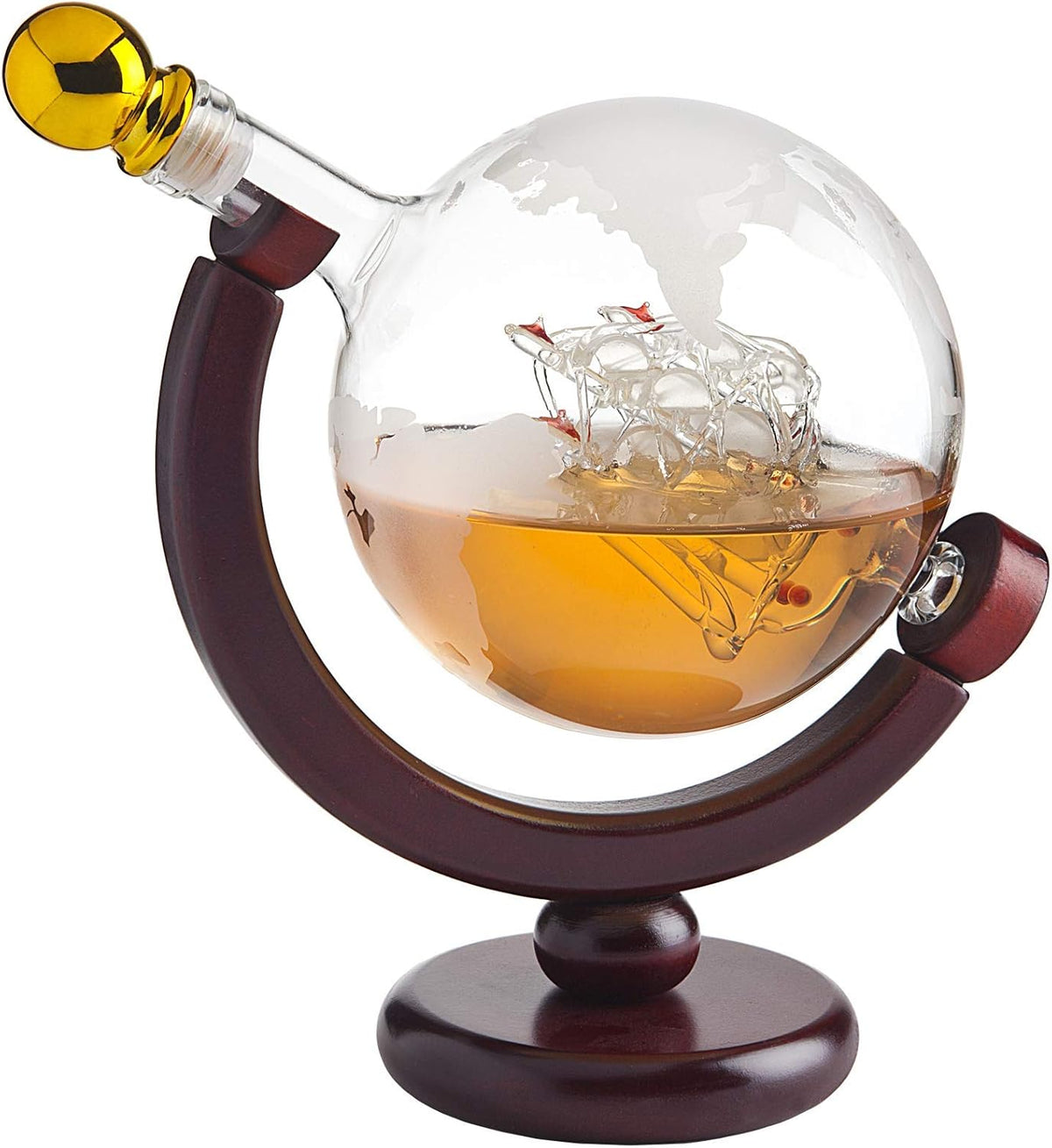 Godinger Whiskey Decanter Globe - for Liquor, Scotch, Bourbon, Vodka or Wine, Gifts for Men Dad