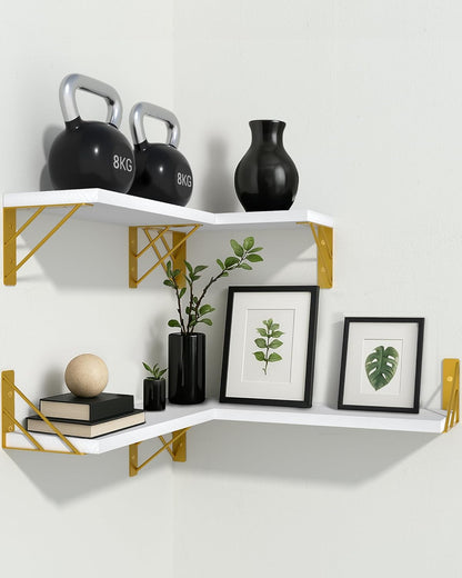 BAYKA Wall Shelves for Bedroom Decor, Floating Wall Shelves for Living Room Kitchen Storage, Wall