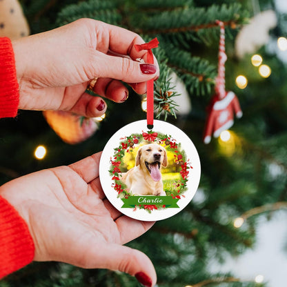 Personalized Dog Photo Christmas Ornaments 2025, Puppy Dog Cat First Christmas Ornaments, Pet