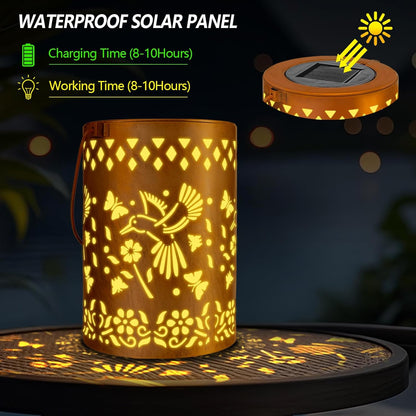 Solar Lanterns Outdoor Waterproof Hummingbird Garden Decor Birthday Gifts for Women Mom Grandma