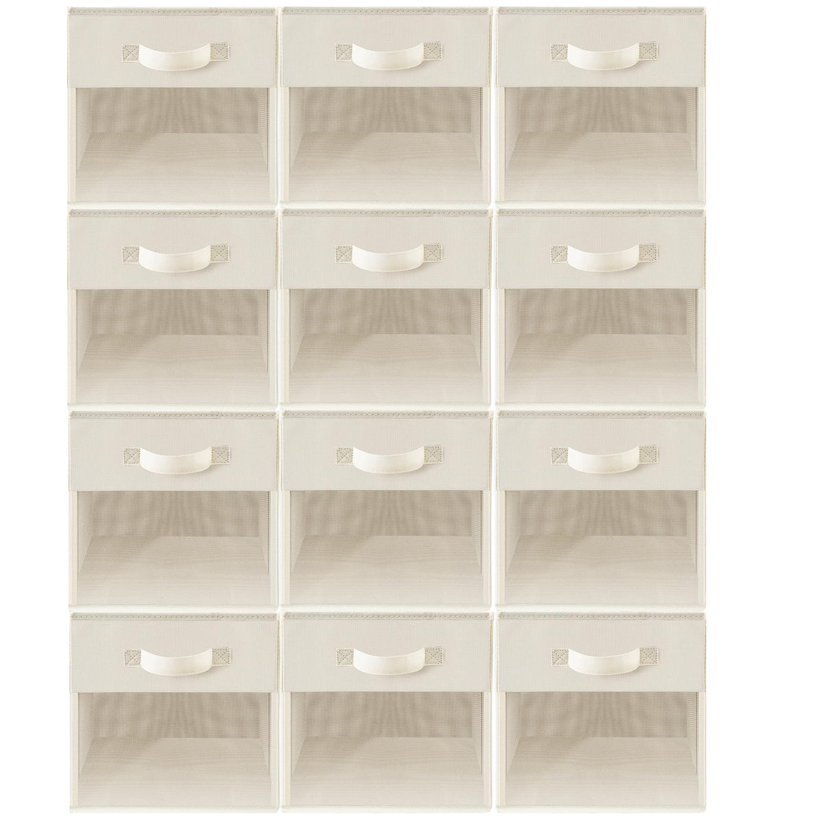 STORAGEIDEAS Storage Bins with Clear Window, 13x13 Storage Cubes, Collapsible Cube Storage Box