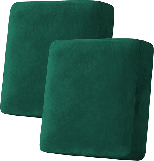 H.VERSAILTEX Velvet Stretch Couch Cushion Cover Plush Cushion Slipcover Cushion Furniture Protector