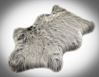 LAMBZY Faux Sheepskin Super Soft Hypoallergenic Free Shape Silky Shag Rug, Luxury Shaggy Plush