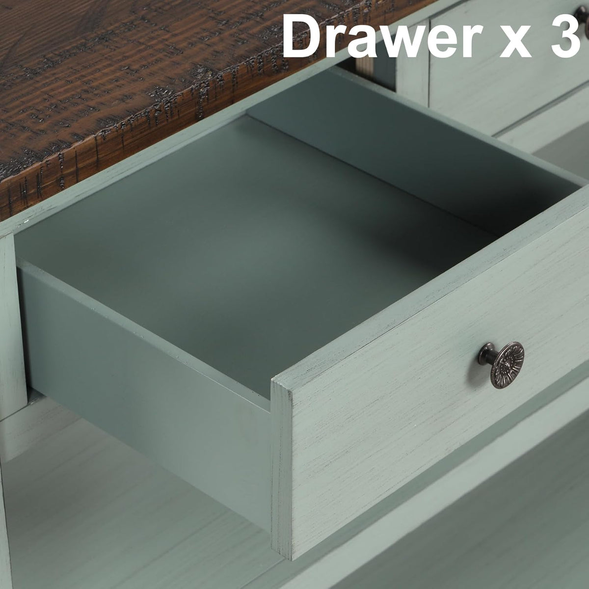 Farmhouse Wood Entryway Console Table 48-Inch Modern Sofa Entry Table with Drawers and Storage