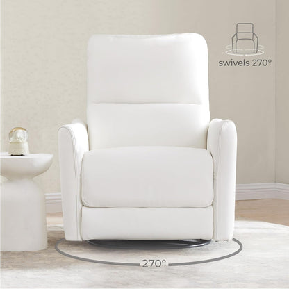 CHITA Power Recliner Chair Swivel Glider, FSC Certified Upholstered Faux Leather Living Room