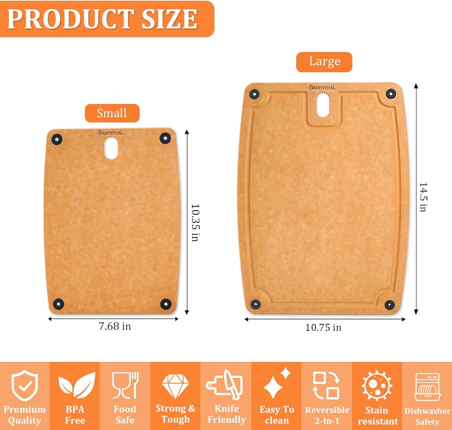 Cutting Boards for Kitchen Dishwasher Safe Eco-Friendly Composite Cutting Board Set of 2