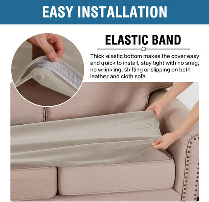 H.VERSAILTEX Velvet Stretch Individual Couch Cushion Cover Plush Slipcover for Loveseat Sofa