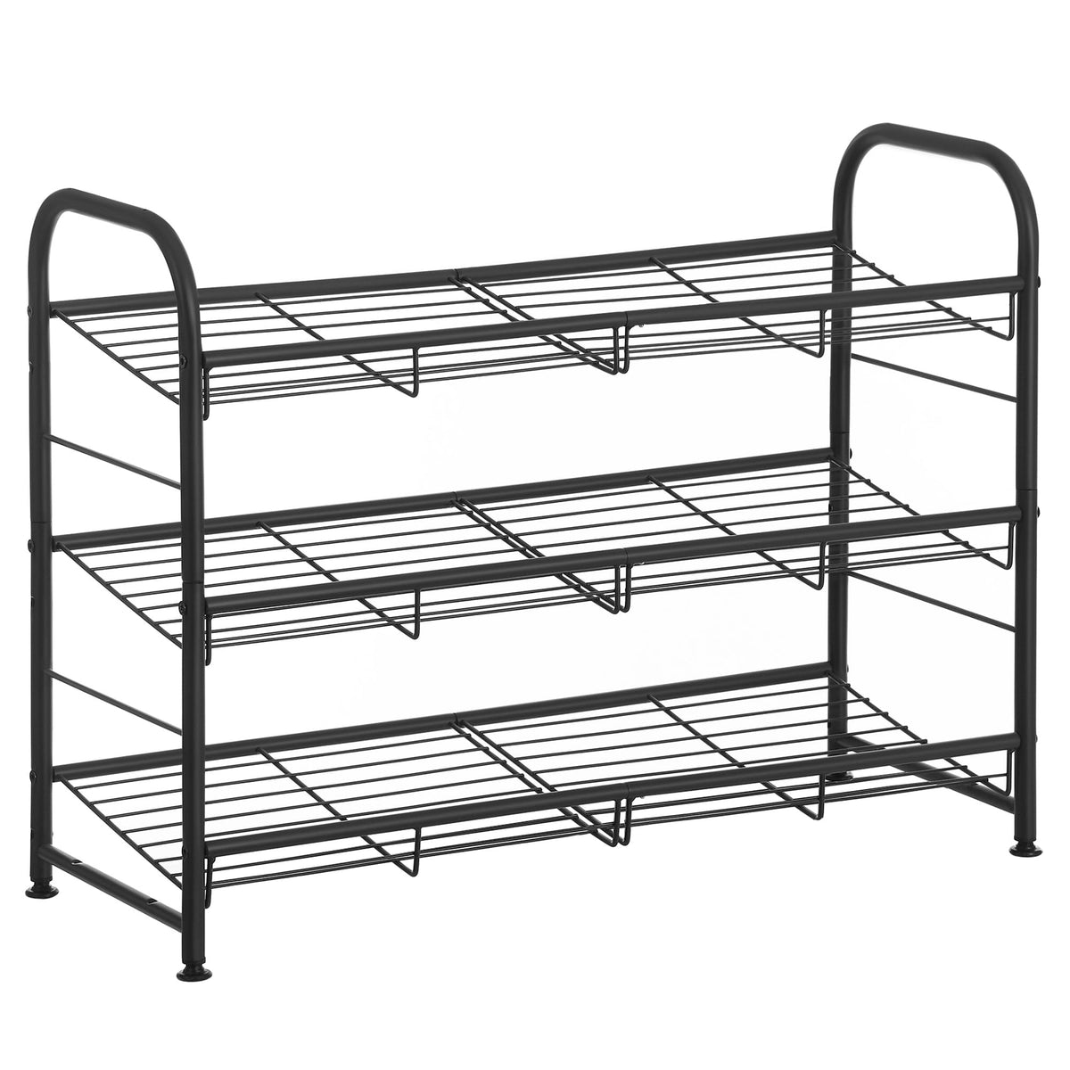 SONGMICS Shoe Rack, 3 Tier Shoe Organizer for Closet, Holds up to 12 Pairs of Shoes, Shoe Rack for