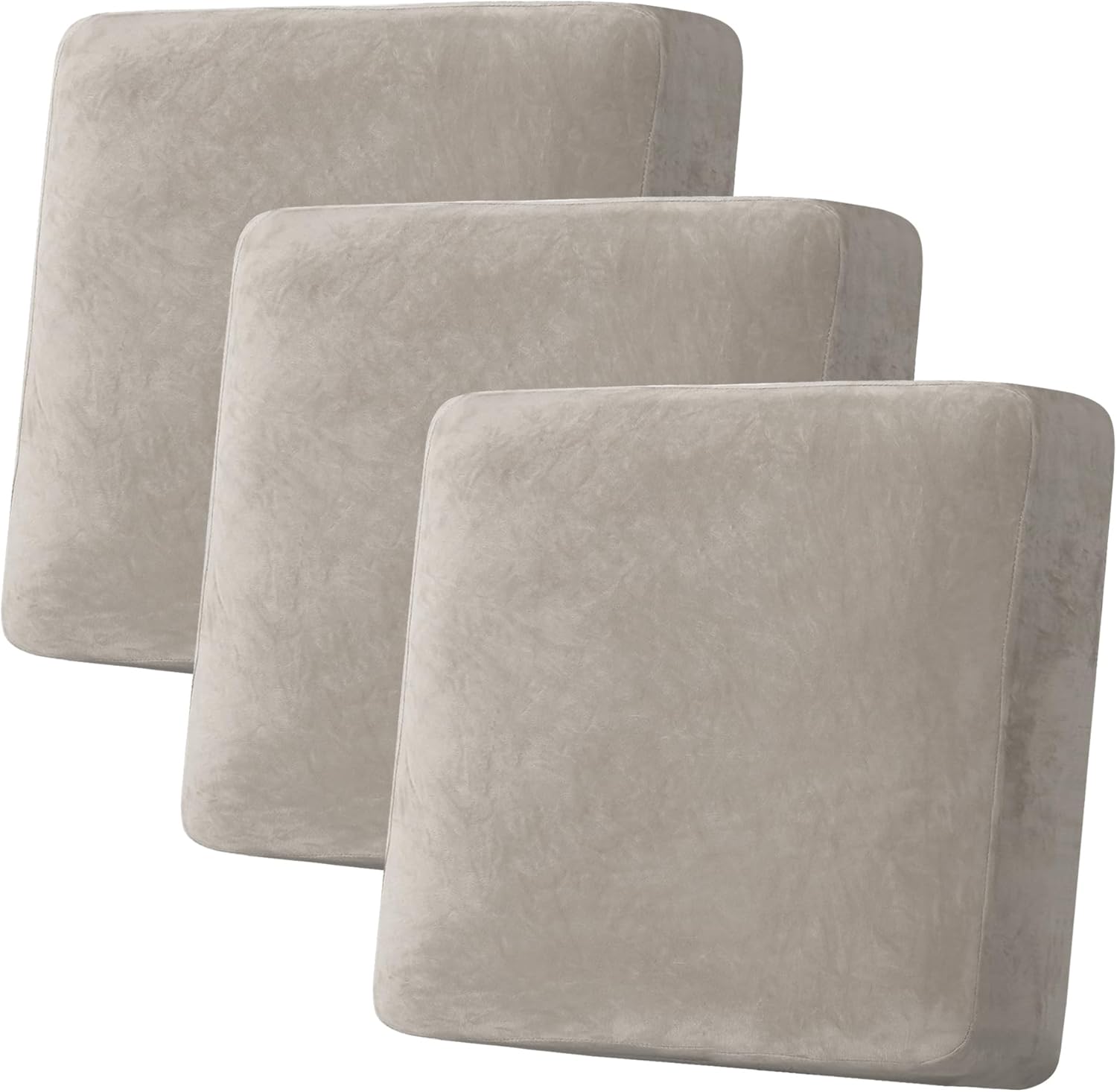 H.VERSAILTEX Velvet Stretch Couch Cushion Cover Plush Cushion Slipcover for Chair Loveseat Sofa