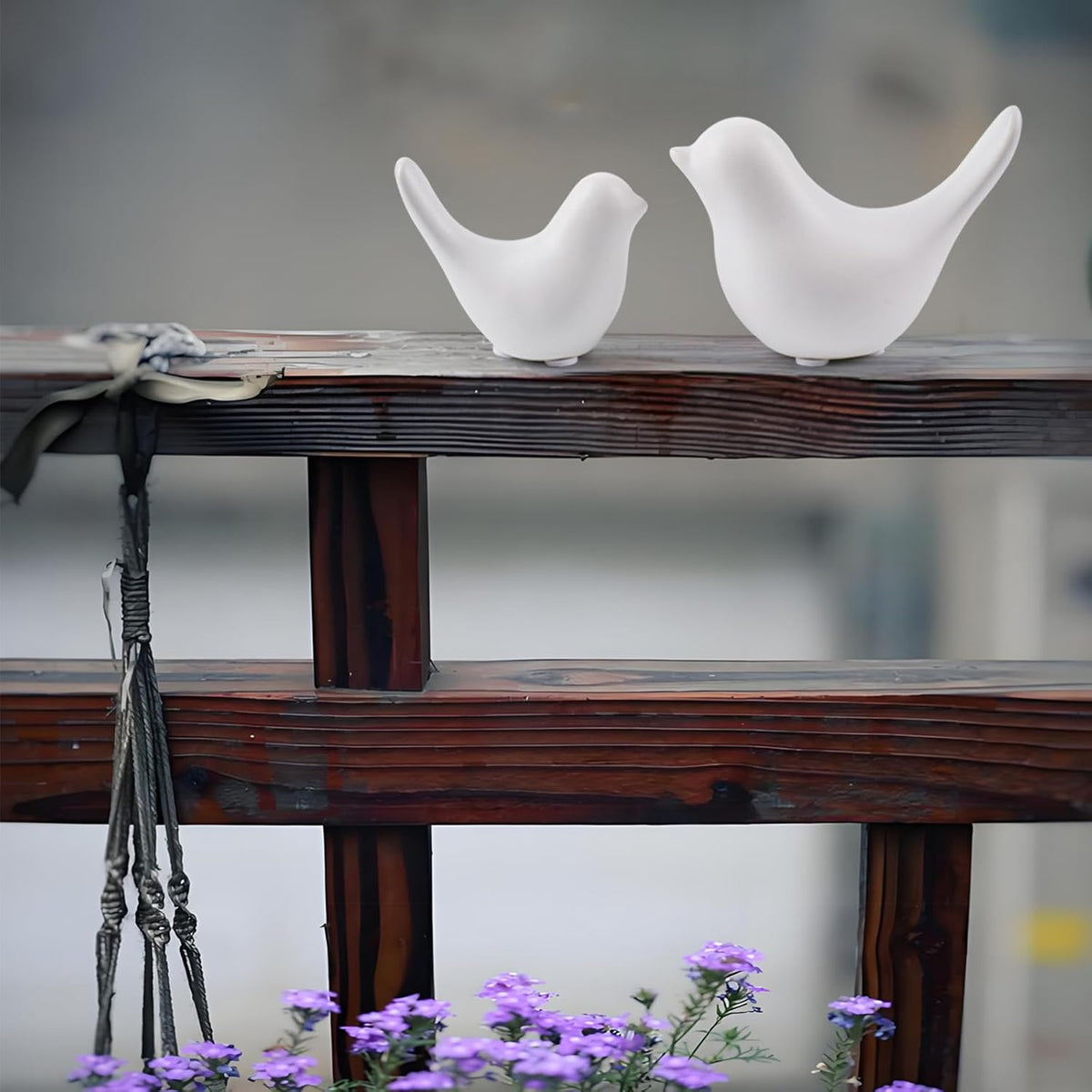 Notakia Small White Birds Statues Home Decor Modern Style Decorative Ornaments for Living Room